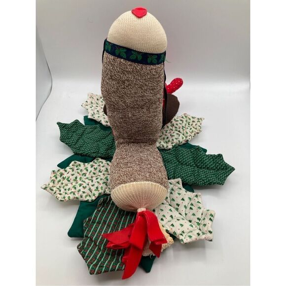 Handmade Christmas Decoration Sock Reindeer Moose Cute Unique Holiday Decor - Picture 6 of 16